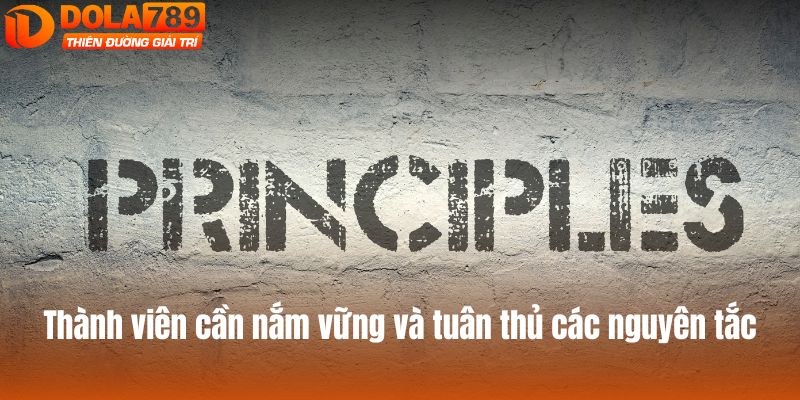 Thành viên cần nắm vững và tuân thủ các nguyên tắc